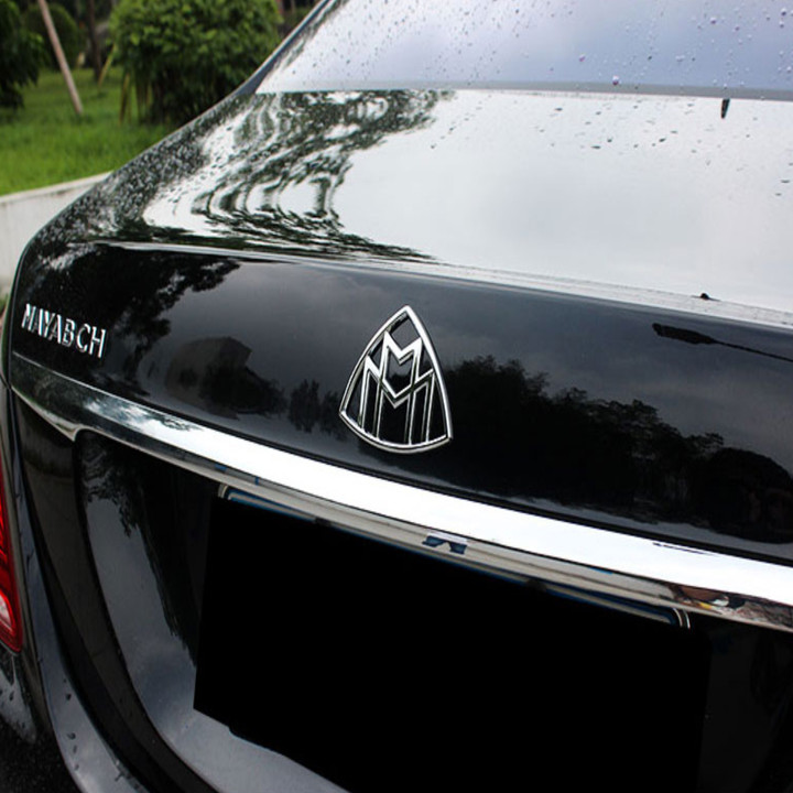 Decal tem chữ MAYBACH Inox cao cấp dán trang trí ô tô G80708