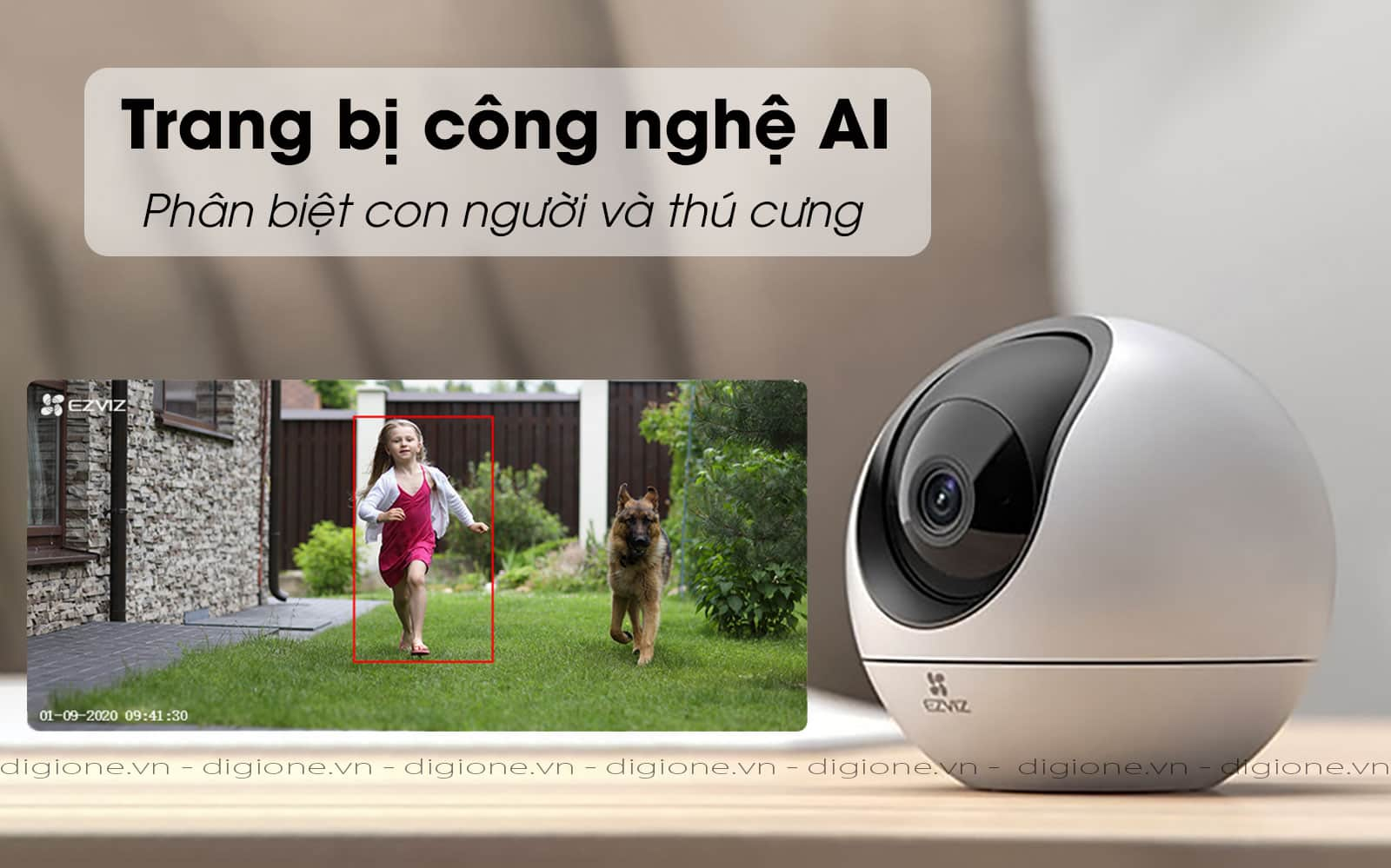 Camera IP Wifi Ezviz C6 Siêu Nét 4Mp Độ Phân Giải 2K Xoay Quét 360 Độ Kèm Thẻ 32G-Hàng Chính Hãng