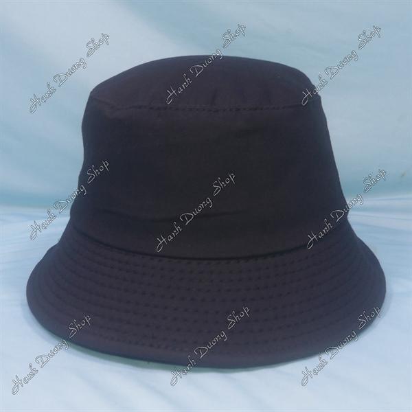 Nón tai bèo mũ bucket vành nhỏ thêu chữ Sống Bằng Niềm Tin - Đen Sống Bằng Niềm Tin