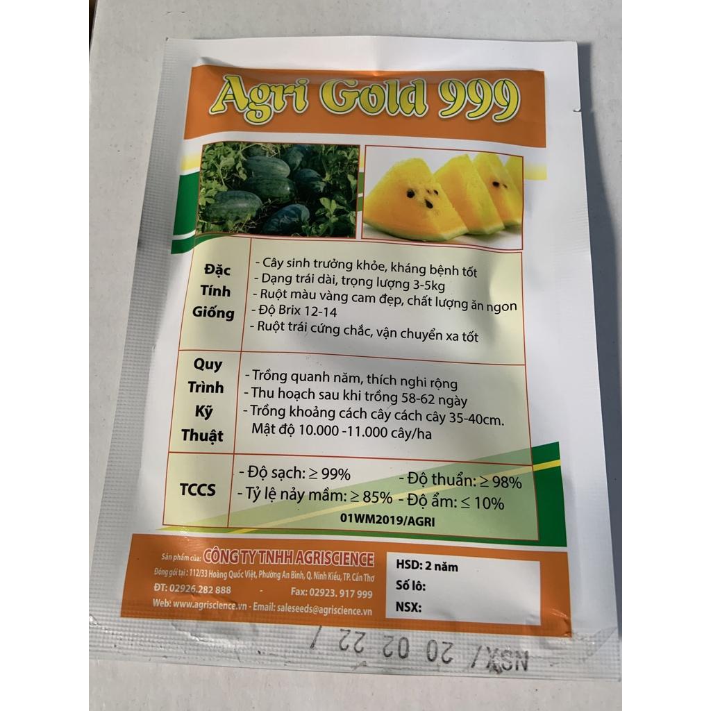 Hạt Giống Dưa Hấu Ruột Vàng AGRI GOLD 999 - )