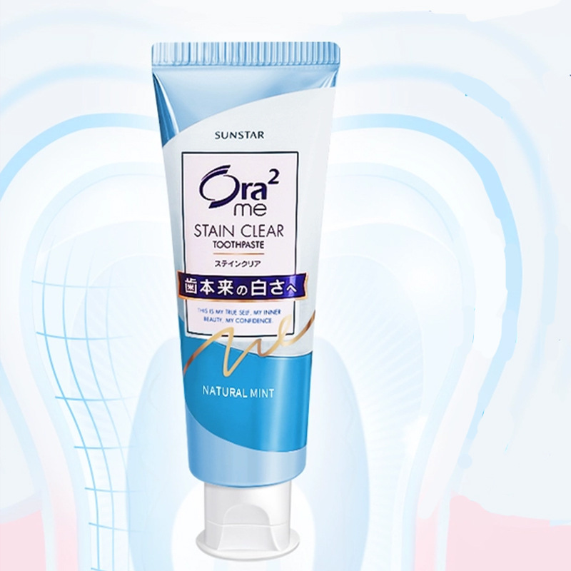 Kem đánh răng Ora2 me Stain Clear răng trắng bóng, hơi thở thơm mát / ngừa sâu răng Nhật Bản 140g