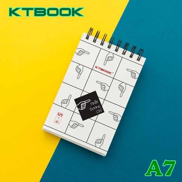 Số tay lò xo bìa cứng KTBOOK 200 trang size A7 (1 cuốn/gói)