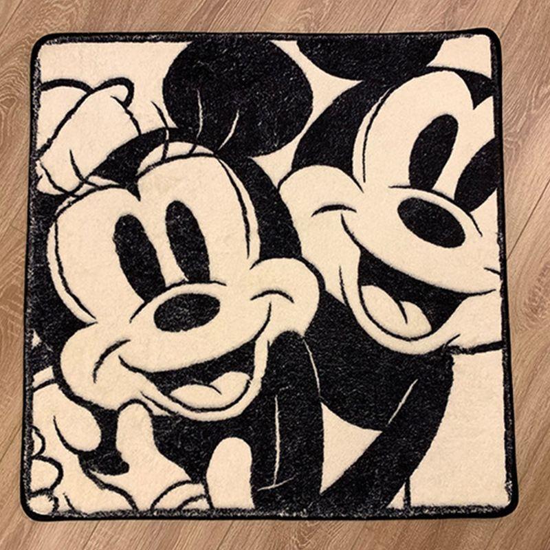 Thảm Trải Sàn Phòng Khách Hình Vuông / Dài In Hình Mickey Minnie Giặt Máy Được Tiện Dụng