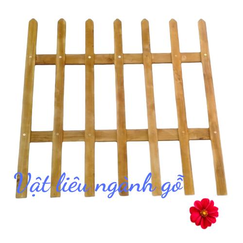 Hàng rào gỗ trang trí sân vườn, rào  cổng nhà, rào các khu vực hồ cá KT Cao 80 x Rộng 80 cm, hàng tháo rời