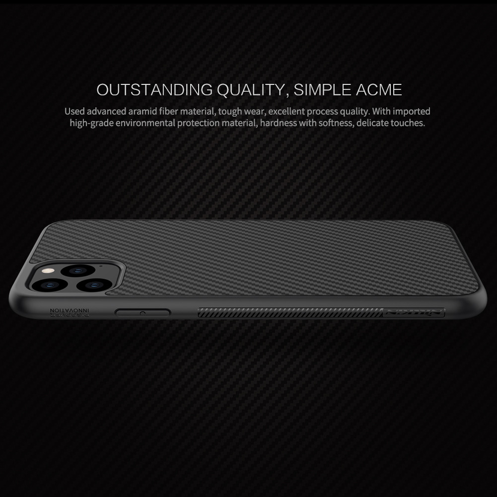 Ốp lưng sợi Carbon cho iPhone 11 Pro Max hiệu Nillkin - Hàng chính hãng