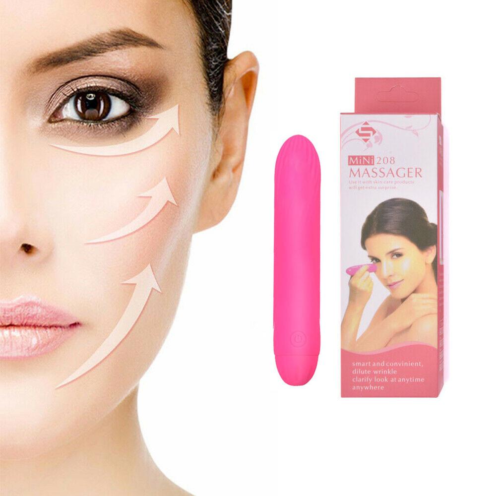 Máy massage mặt mini cầm tay 10 tần số - Máy chống đau mỏi cơ cao cấp sạc USB loại bỏ quầng thâm mắt giảm mỏi mắt tốt
