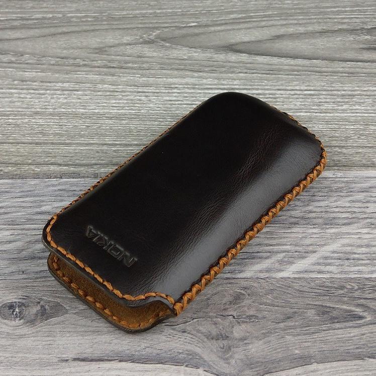 Bao Da Rút cho Nokia 6700 / 6500c Da Bò Nâu Đất