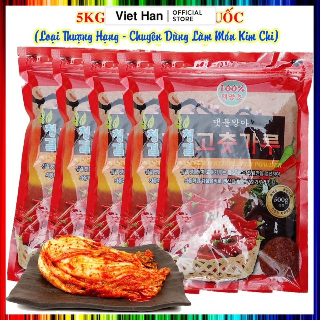Combo 10 Gói Ớt Bột Hàn Quốc Loại Thượng Hạng Cao Cấp Dạng Mảnh Cánh Chuyên Dùng Làm Kim Chi