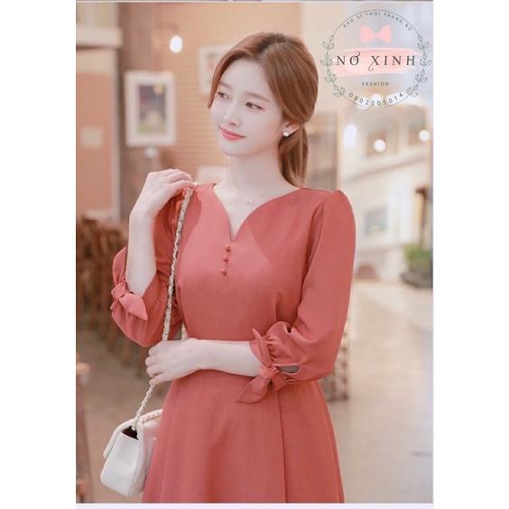 Đầm Xoè Công Sở Dự Tiệc Hàn Quốc Có Size M-L-XL-XXL (ảnh shop chụp