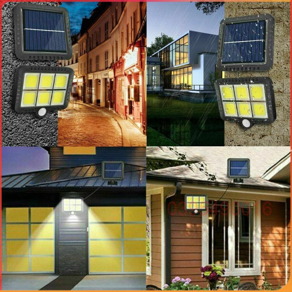 Đèn năng lượng mặt trời solar light mini Cao Cấp F120 COB Đèn Led có điều khiển cảm biến hồng ngoại chuyển động