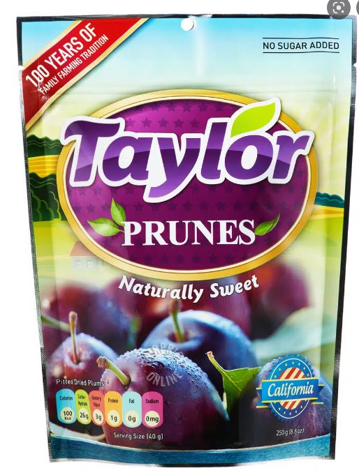 Mận Khô Tự Nhiên Taylor Prunes Naturally Sweet 250G