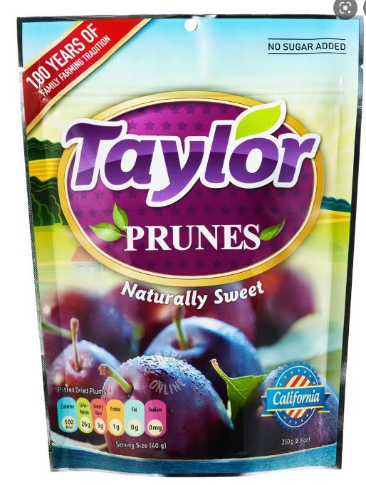 Mận khô tự nhiên Taylor Prunes Naturally sweet 250g