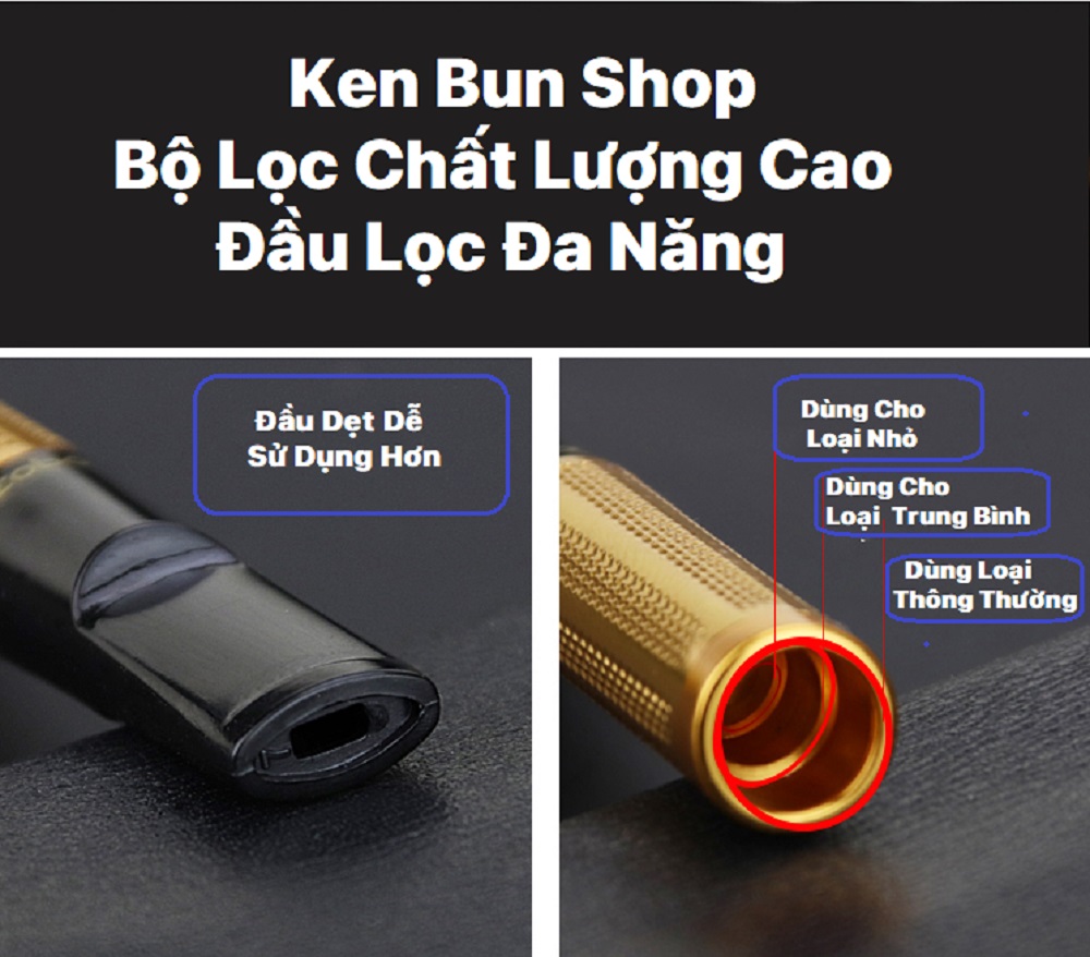 Bộ Đầu Lọc Thuốc  L.á Công Nghệ Kép Nhật  Bản, Đầu Lọc Đa Năng Dùng Chung Cho Tất Cả Size Lớn &amp; Vừa &amp; Nhỏ. Sử Dụng Nhiều Lần Có Hộp Đựng Cực Hot