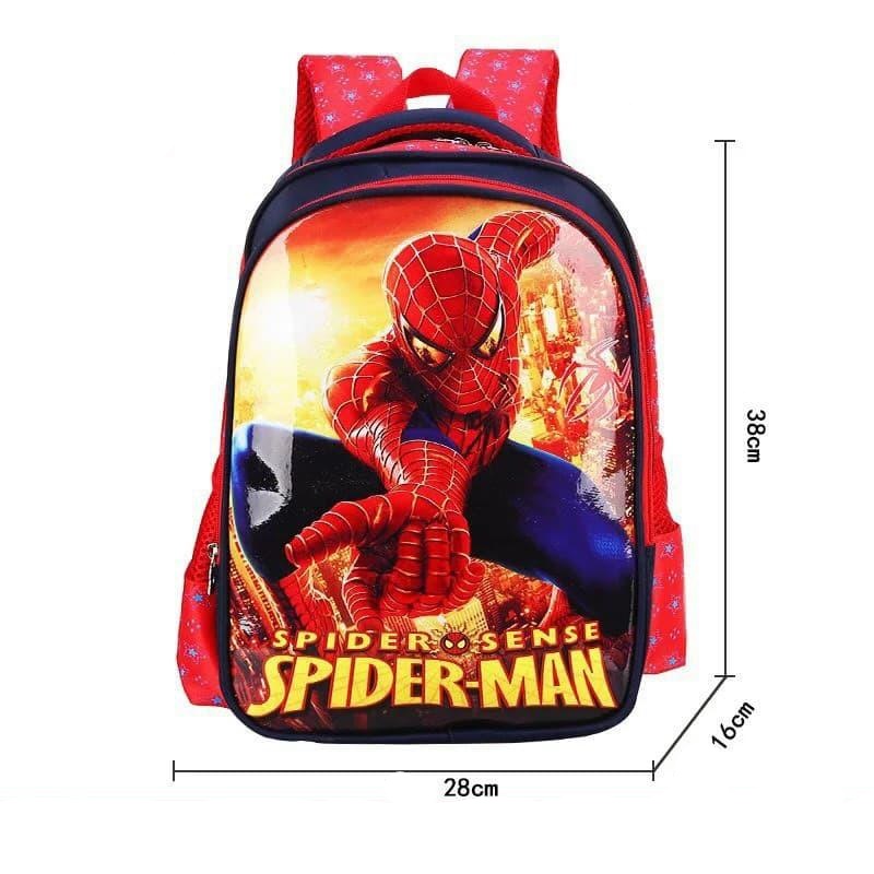 Cặp Balo đi học cho bé tiểu học hình siêu nhân người nhện Spiderman, công chúa elsa chống thấm nước