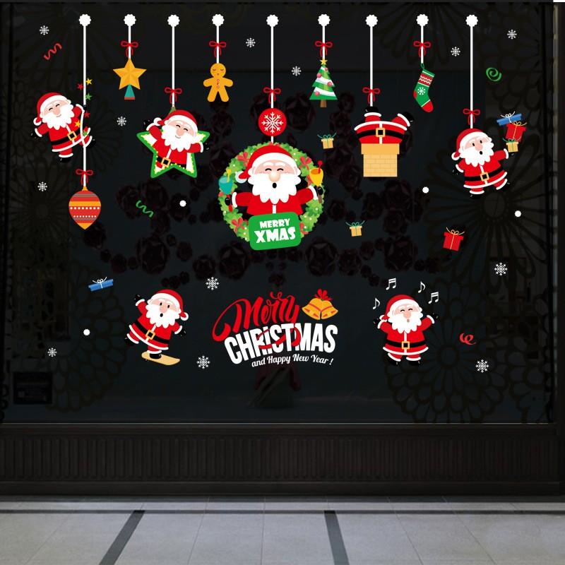 Decal dán tường hoặc kính GIÁNG SINH - NOEL - MERRY CHRISTMAS 01