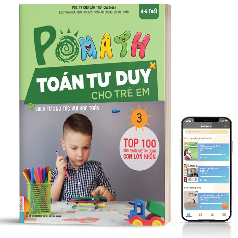 Sách - POMath -Toán tư duy cho trẻ em tập 3 ( tặng kèm bookmark sáng tạo )