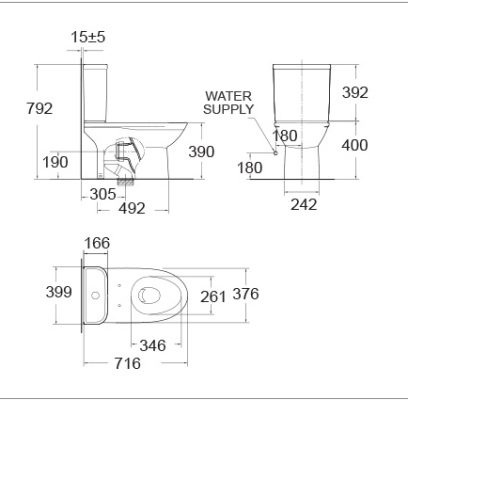 Bồn cầu 2 khối American Standard Neo Modern 2630-WT(3630-WT+ 4630-WT)