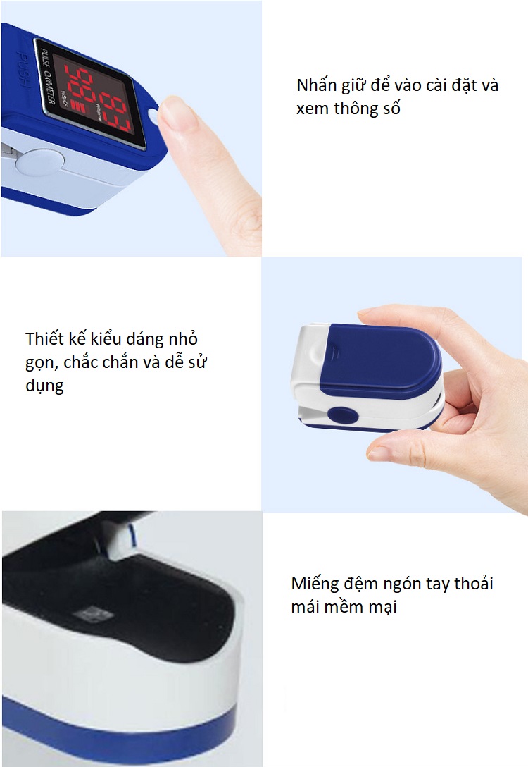 Nhiệt kế đo nhiệt đô cơ thể không tiếp xúc và máy đo nhịp tim, nồng độ oxy trong máu