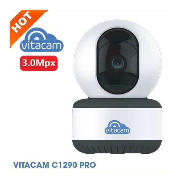 Camera IP Wifi 3.0MP VITACAM C1290 Pro, Xoay 360, chuẩn ULTRA HD - Hàng chính hãng