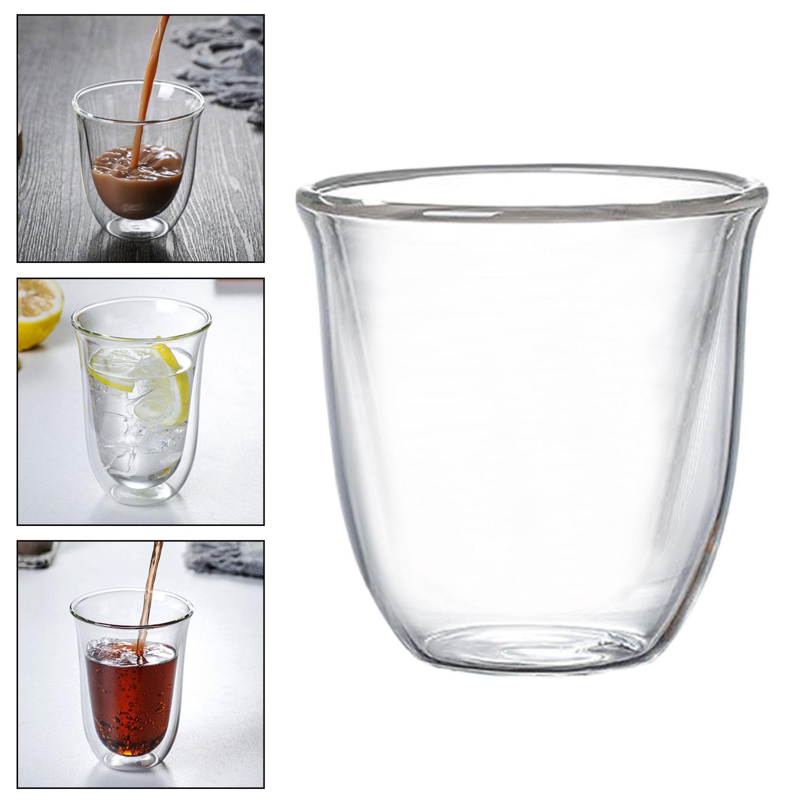 Espresso Cups Clear Glassware Glass Coffee Cups for Cappuccino Milk Beverage