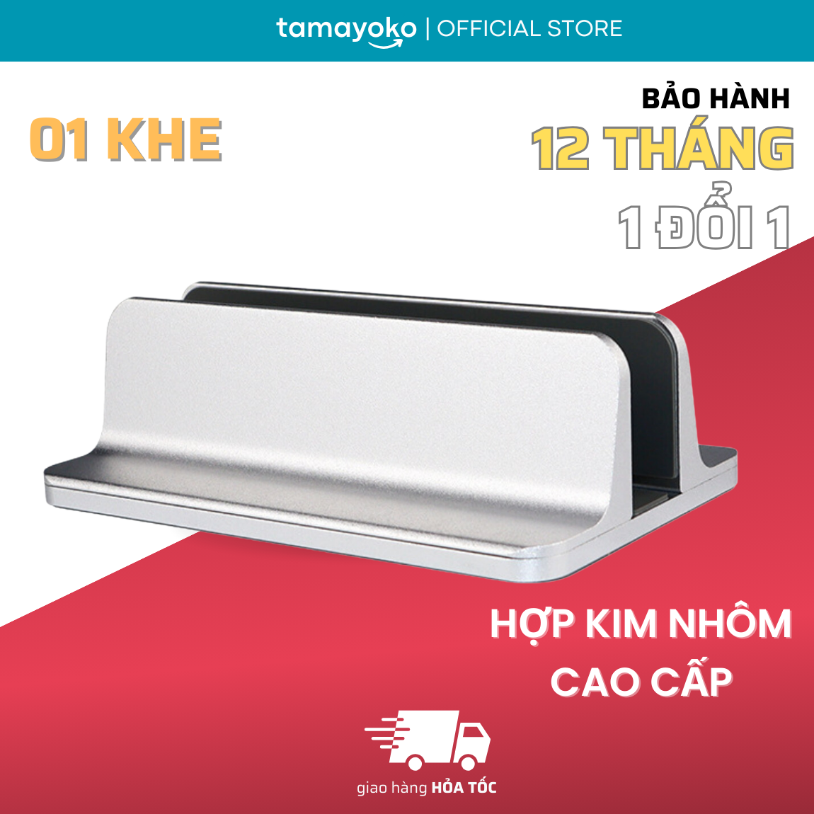 Hình ảnh Giá Đỡ Dựng Laptop Máy Tính Bảng Hợp Kim Nhôm 2 Trong 1  Giúp Làm Gọn Bàn Làm Việc - Hàng Chính Hãng Tamayoko