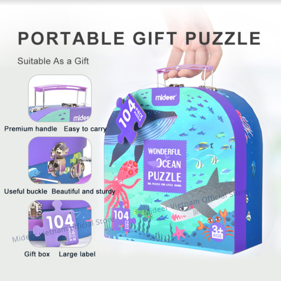 Đồ Chơi Xếp Hình Vali Đại Dương Wonderful Ocean Puzzle, Đồ Chơi Giáo Dục Cho Bé