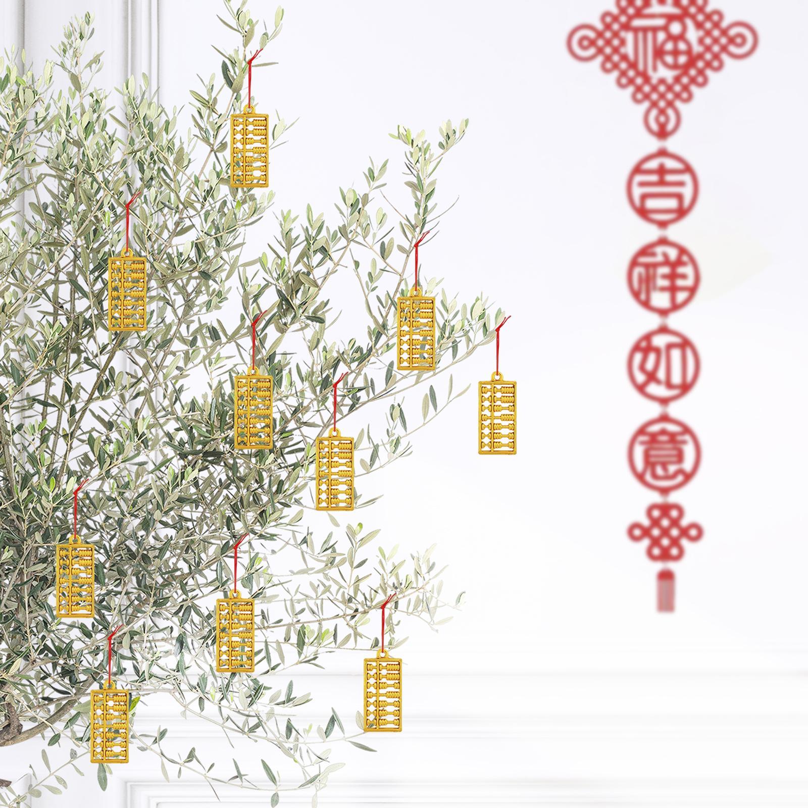 Chinese New Year Decorations Lucky Pendants Hanging Ornaments for Bonsai Home Office Trees