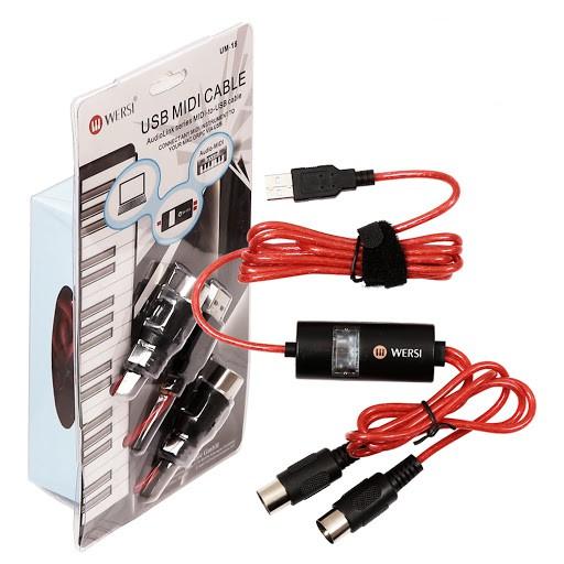 Dây cáp Midi to USB Cable cho Organ, Máy tính, Keyboard, Piano (kết nối truyền tín hiệu, âm thanh sang Computer )