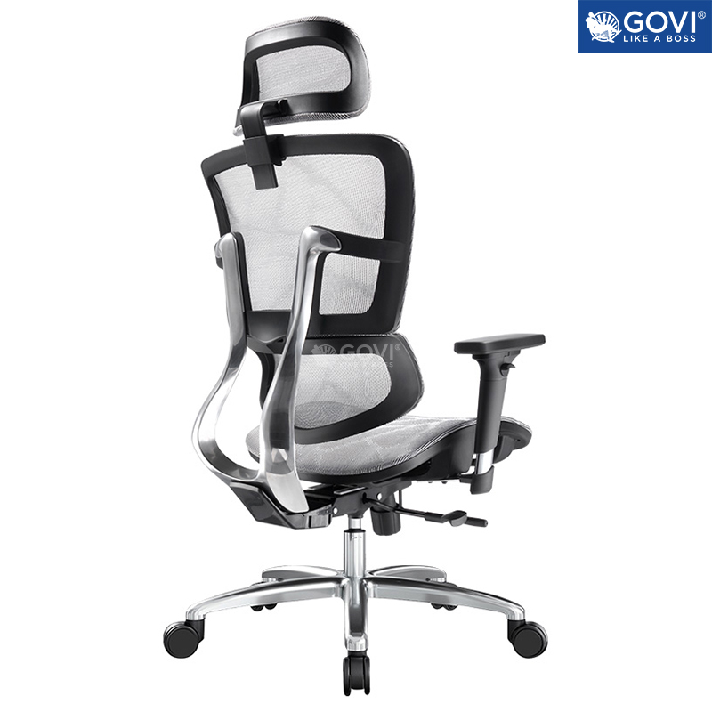 Ghế công thái học Ergonomic GOVI Solid S01 - Chất liệu cao cấp, thiết kế sang trọng, vải lưới nhập khẩu, tựa lưng êm ái