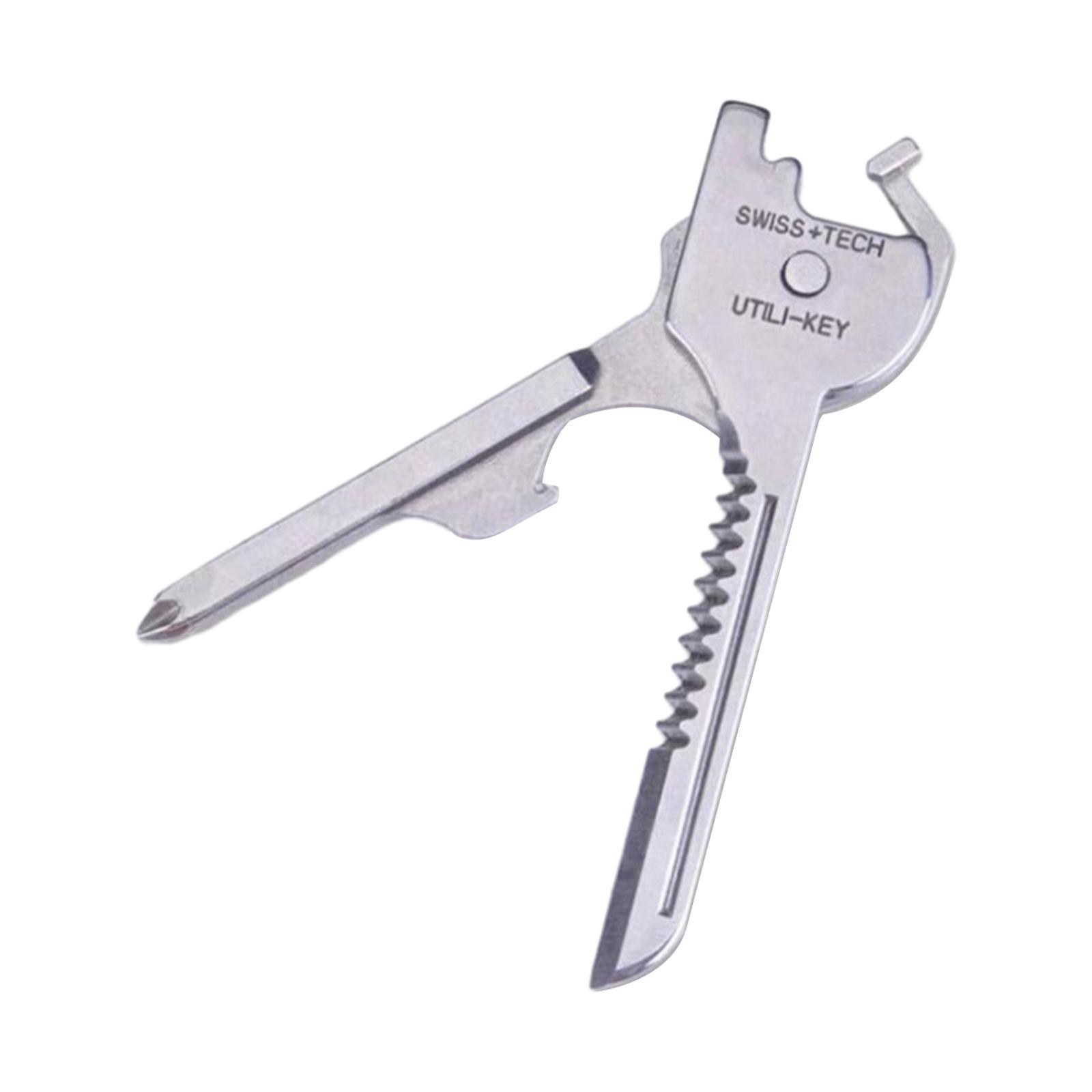 6 in 1 Keychain Multi Tool Multitool Mini Gadget for Hiking Traveling Picnic
