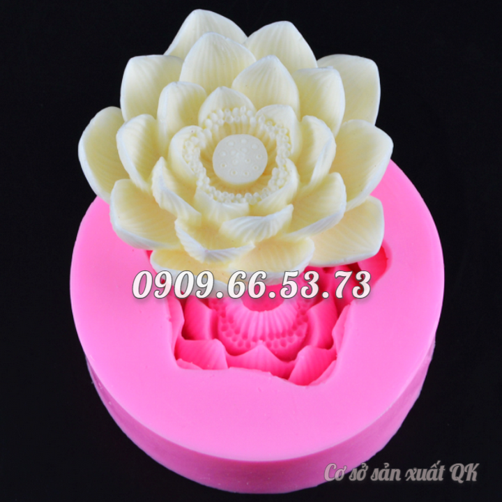 Khuôn rau câu silicon hoa sen đại đóa loại 11 cm - Mã số 1725