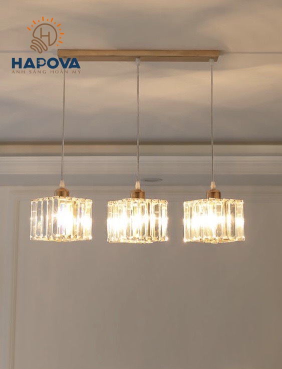Bộ 03 Đèn thả trần trang trí pha lê HAPOVA DT 9575/3