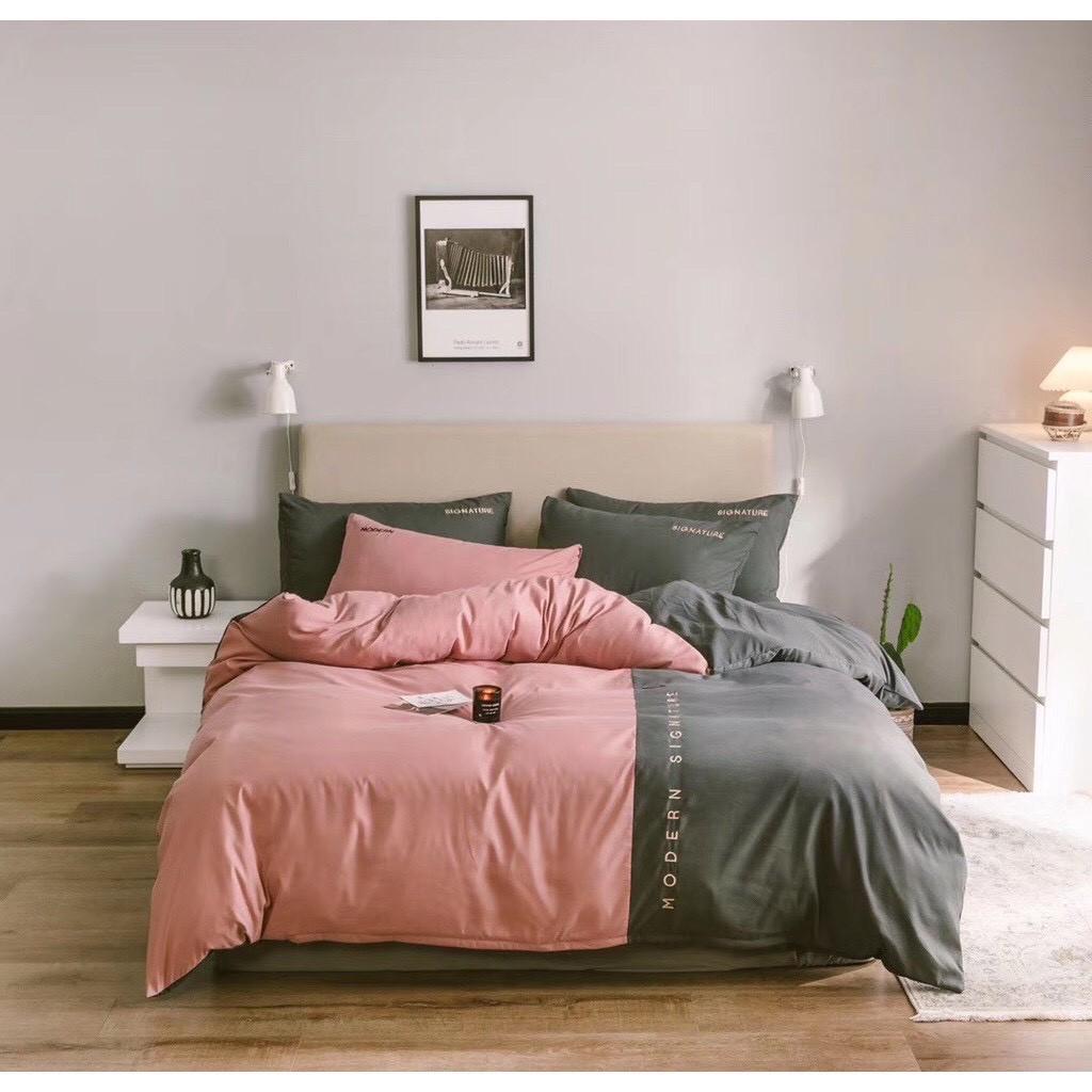 Bộ chăn ga Cotton Tici pha màu M2T bedding chăn ga Hàn Quốc đủ màu đủ size miễn phí bo chun