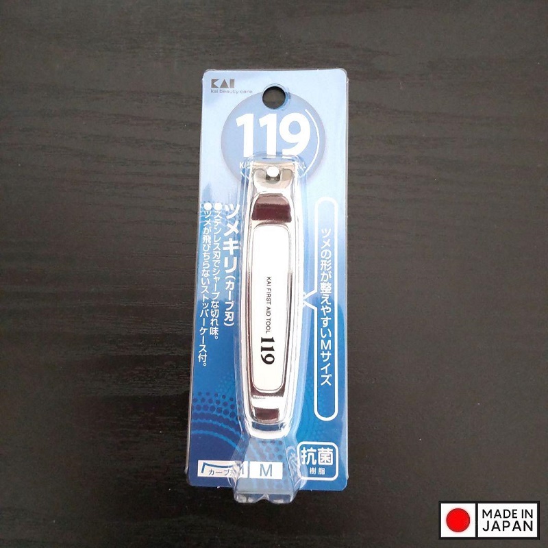 Bấm móng tay Kai Tsumekiri Type 119 lưỡi cong - Size S - Made in Japan