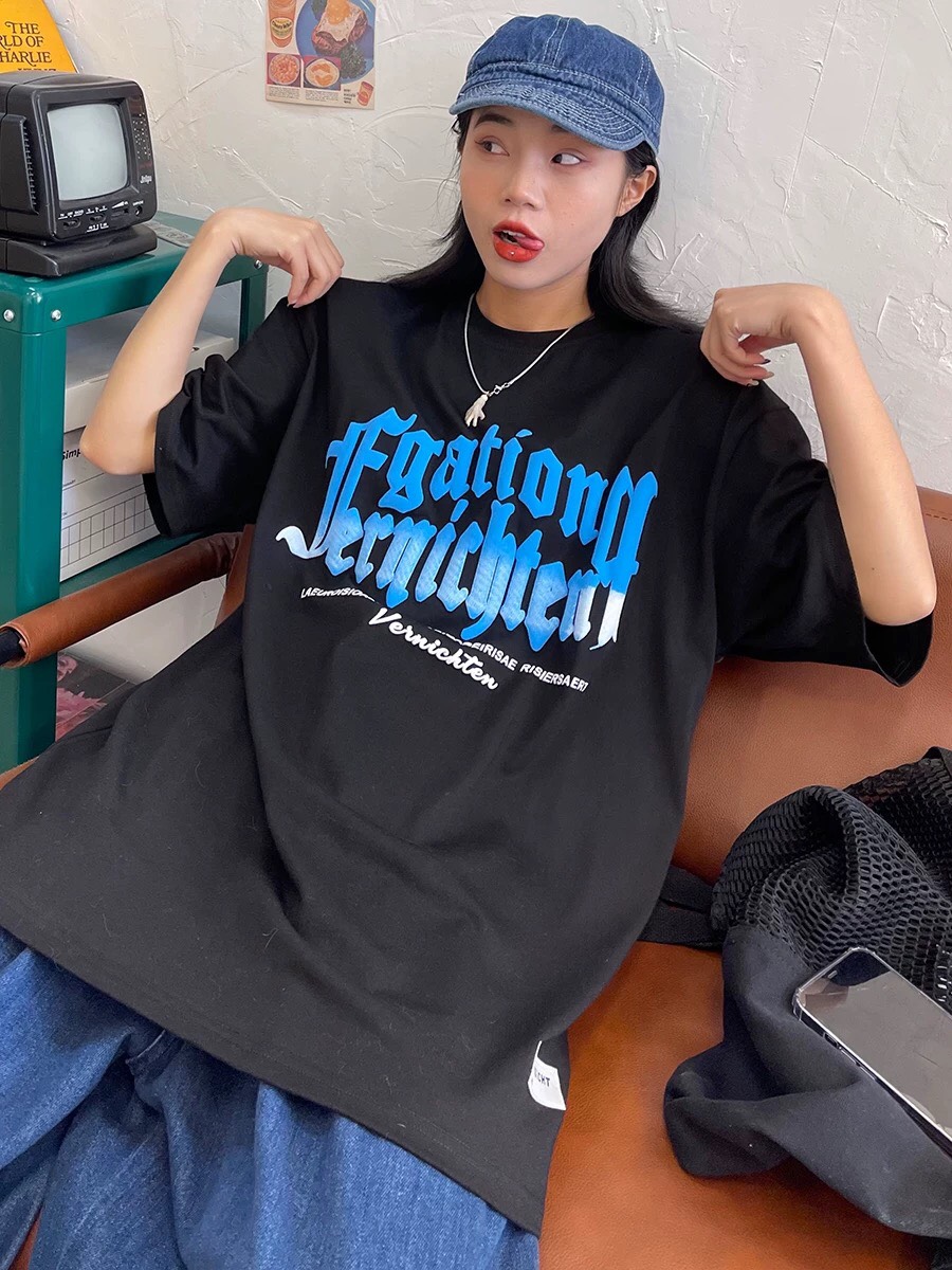 Áo thun tay lỡ form rộng - phông nam nữ cotton oversize - T shirt chữ in nổi a - 2N Unisex