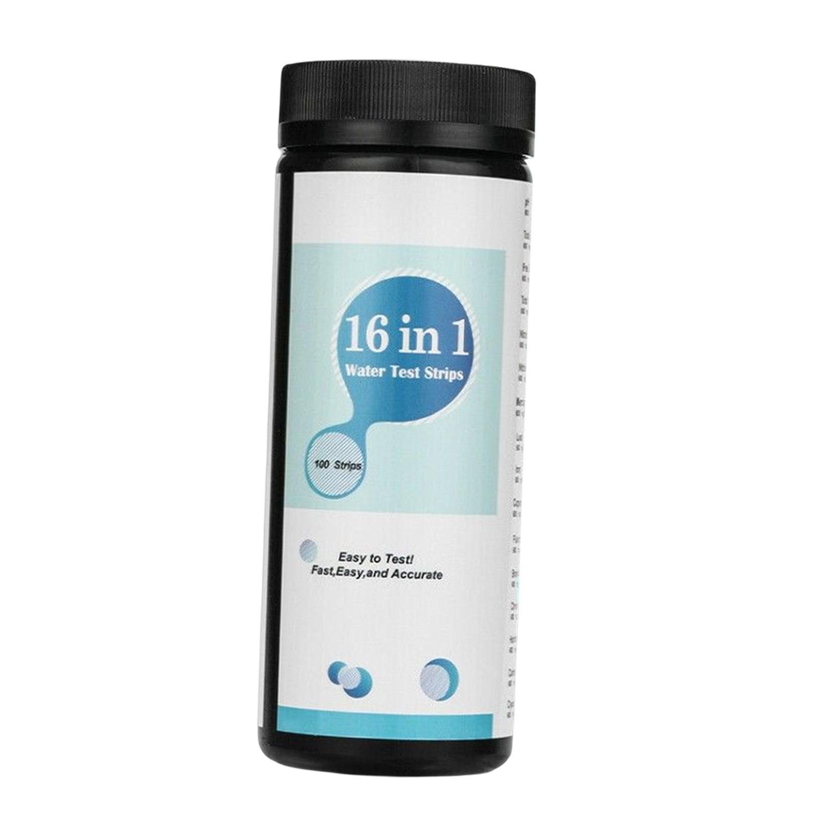 100x Water Test Strips 16 in 1 Multifunctional for Aquarium Swimming Pool