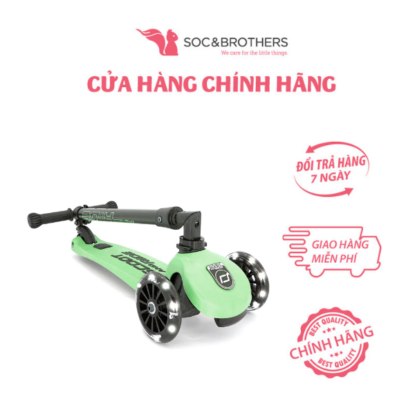 Xe scooter trẻ em Scoot and Ride Highwaykick 3 LED màu Kiwi