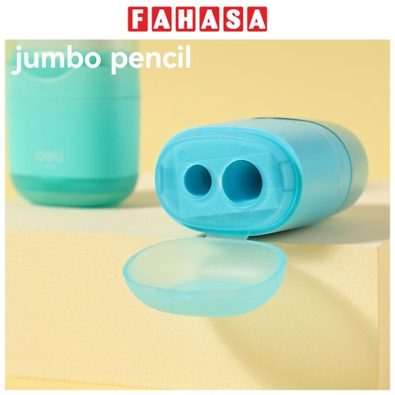 Chuốt Chì 2 Lỗ φ6.9-11 mm Kèm Gôm - Deli EH590 - Màu Cam