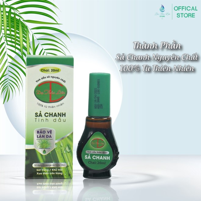 Tinh dầu Sả Chanh Dạ Thảo Liên 20ml - 100% Thảo Dược Thiên Nhiên