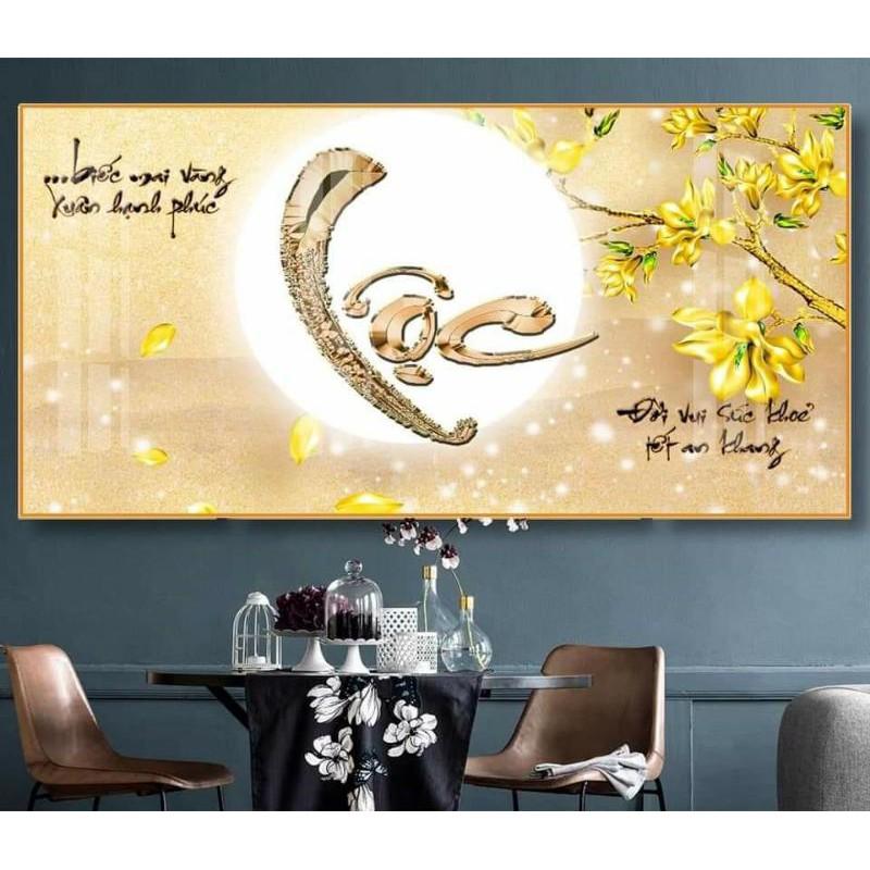 Tranh treo tường phòng khách _ tranh tráng gương cao cấp Giá Xưởng kt 60x120