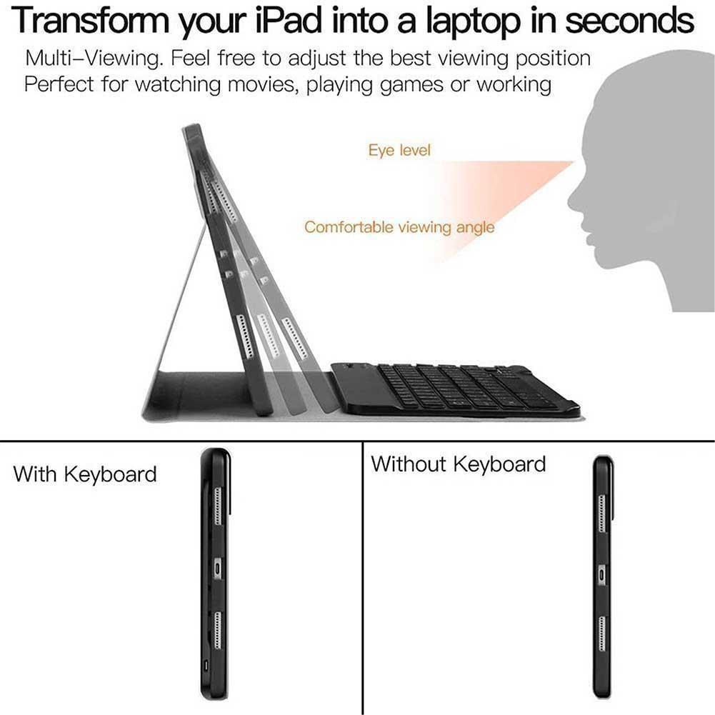 Bao da kèm bàn phím không dây cho Lenovo Tab M10 Fhd Plus Tb-X606F / Tb-X606X 10.3 Inch