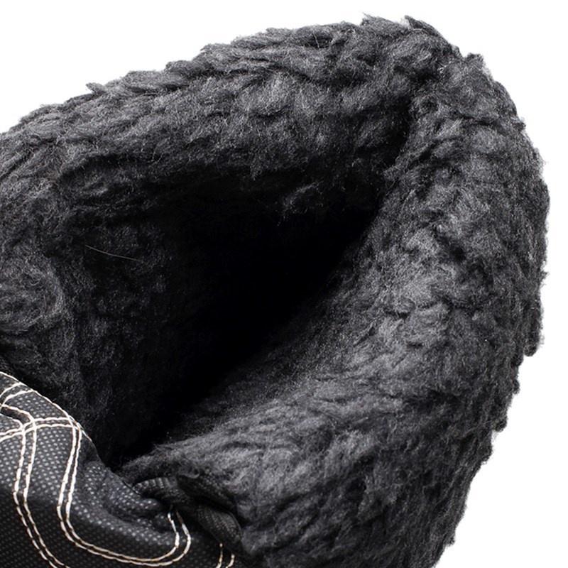 Mùa Đông Ngoài Trời Săn Bắn Câu Cá Nhiệt Chống Thấm Nước Cao Giày Nam Leo Núi Thể Thao Siêu Nhẹ Dày Nỉ Ấm Chống Trơn Trượt Ủng Color: 4 Shoe Size: 9.5