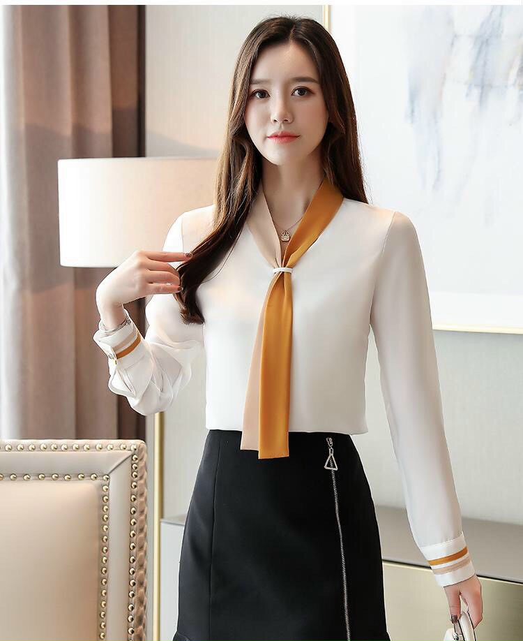 Áo Sơ Mi Voan Lụa Caravat Phong Cách Cao Cấp TP16