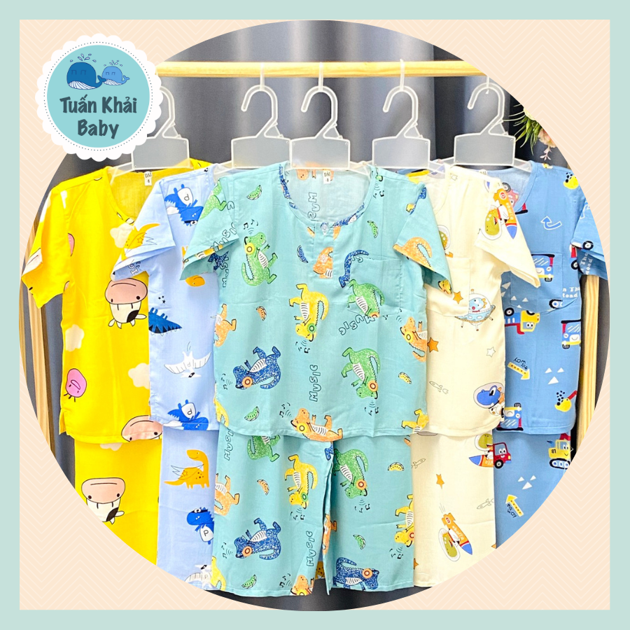 COMBO 3 Bộ Quần áo Tole lanh Bé Trai | Mẫu Tay Ngắn Quần Dài cài 2 nút trước |Size 2-12 cho bé 7-35kg| Chất vải tole lanh 2 da loại 1 mềm mịn mát cho bé trai| Hàng Việt Nam | Đồ bộ bé trai |quần áo trẻ em| Đồ tôn trẻ em