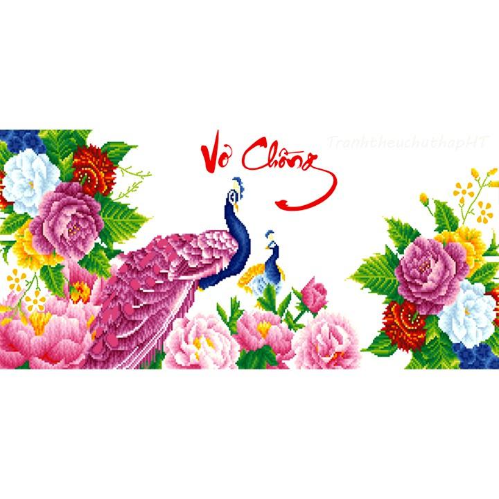 Tranh đính đá vợ chồng VS312 - tự đính