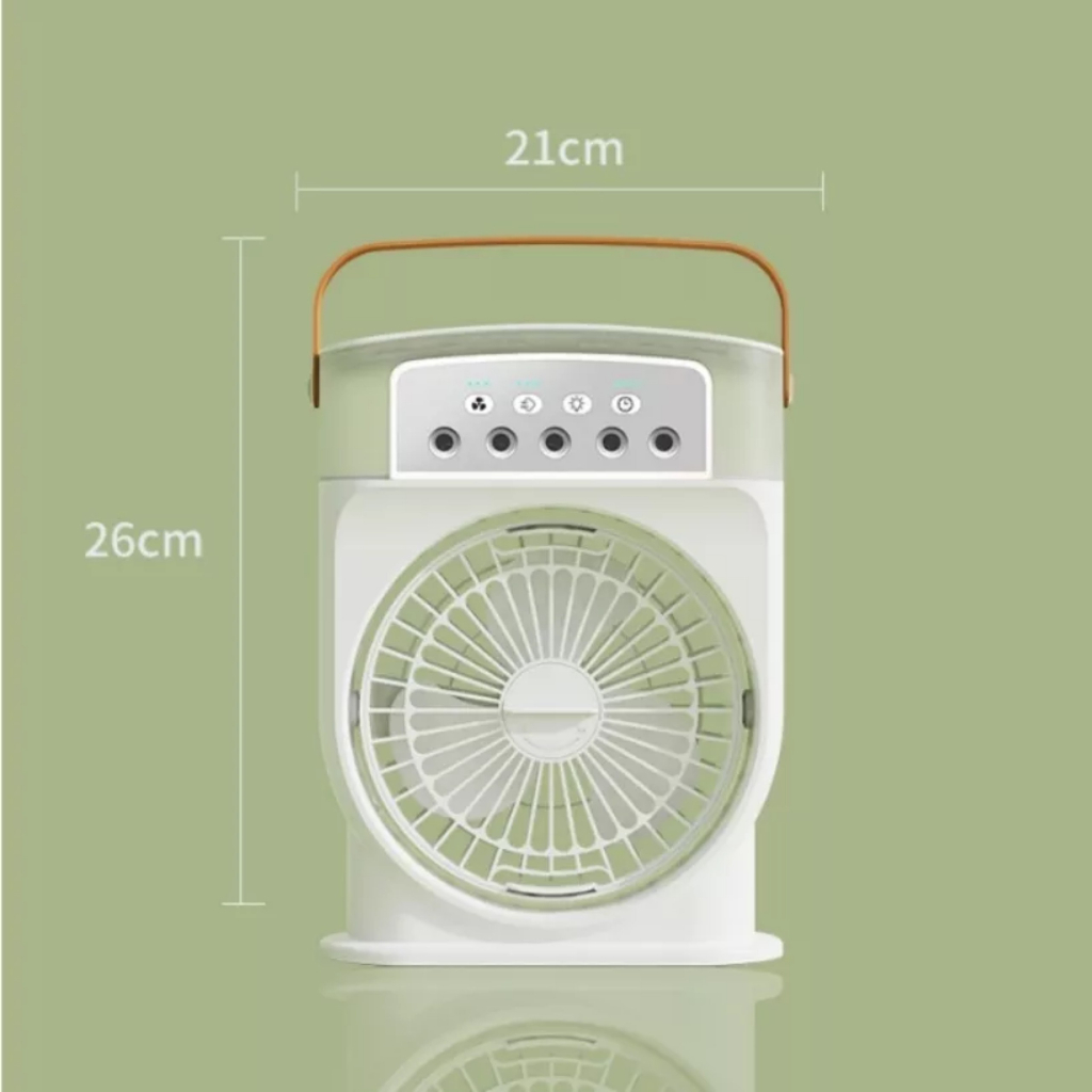 Quạt Phun Sương 600ml, Hàng chính hãng AIR FAN/ làm mát không khí để bàn làm việc, phòng ngủ, có thể xông tinh dầu, có ngăn đá kèm đèn led, hẹn giờ