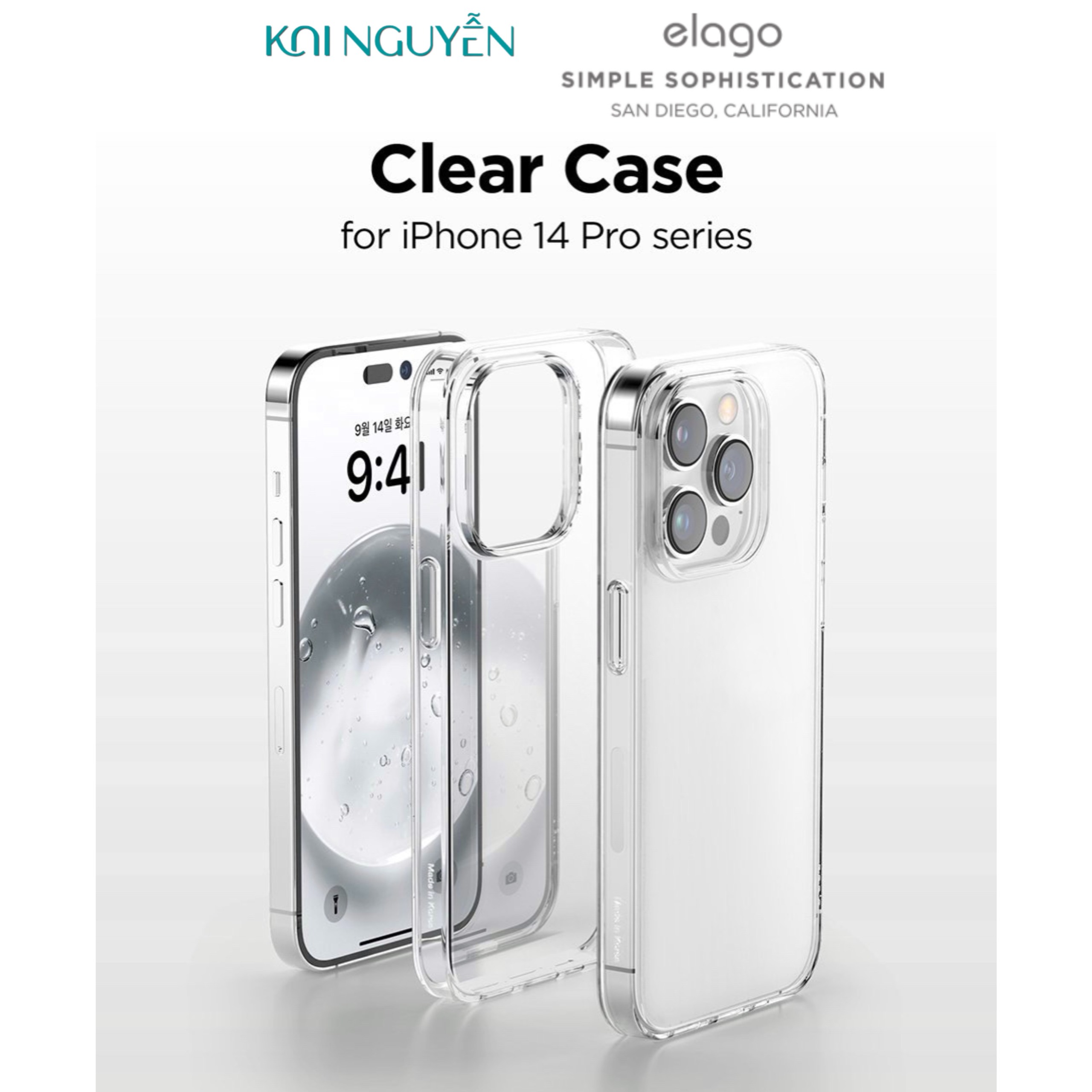 Ốp Lưng Elago Clear Case Dành Cho iPhone 14 ProMax / 14 Pro / 14 Plus / 14 - Hàng Chính Hãng