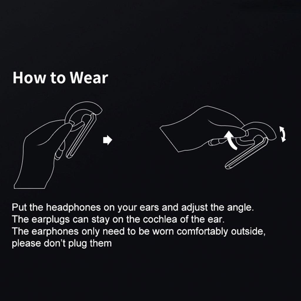 Bluetooth Headset True Wireless Single Ear Rotating Long Standby Headphone for Business