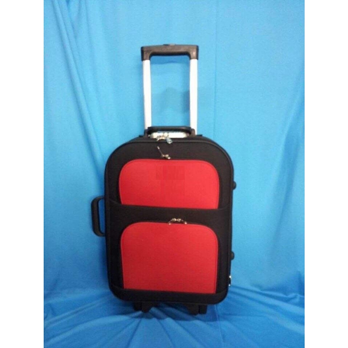 Vali Kéo Du Lịch Màu Đen Phối đỏ Có Nắp - 20-24 Inch