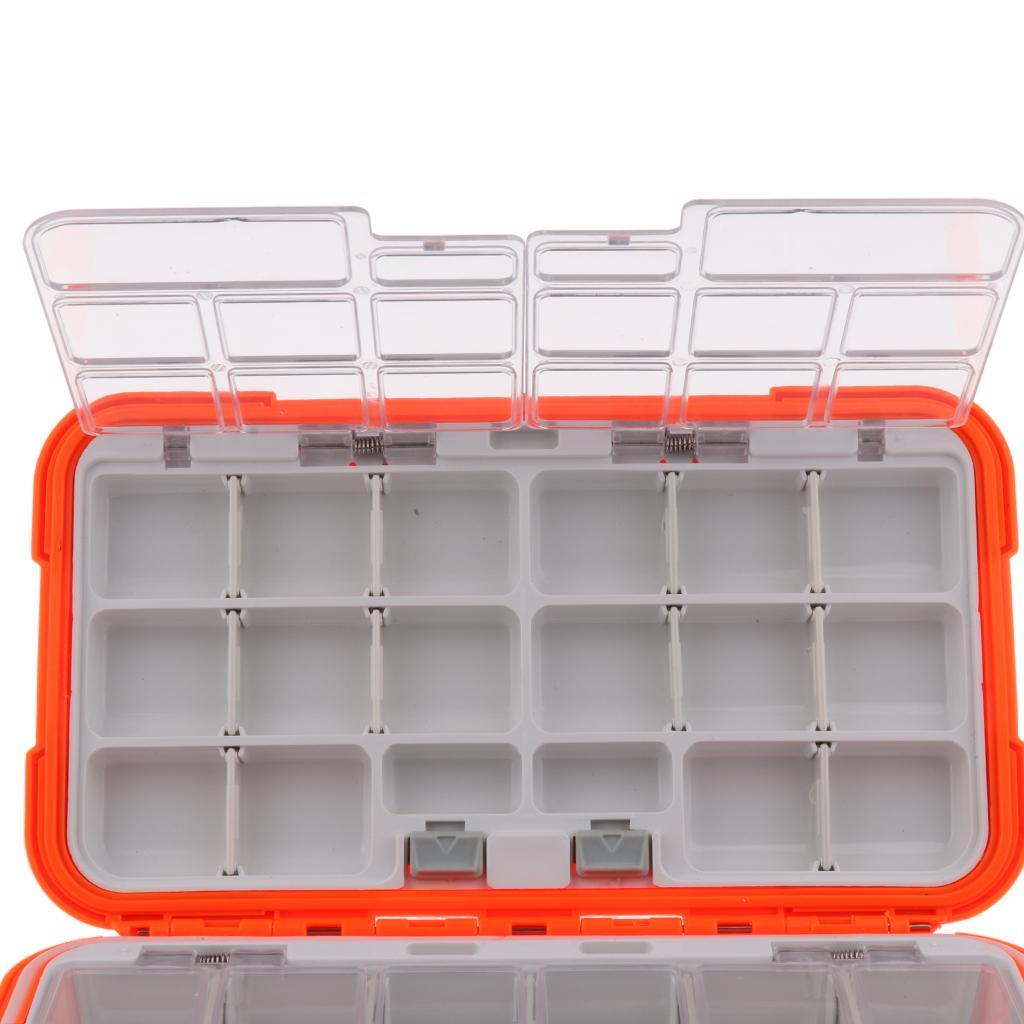 Plastic 16/30 Compartments Fishing Tackle Box Bait Case for Terminal Tackle Hooks Carp Weights Swivels
